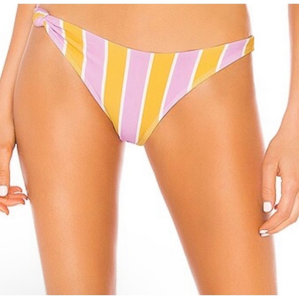 For Love & Lemons Seaside Stripe Bikini Bottom NWT L